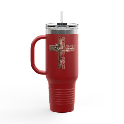 Religious Cross 40oz Insulated Travel Mug — Faith-Inspired Stainless Tumbler