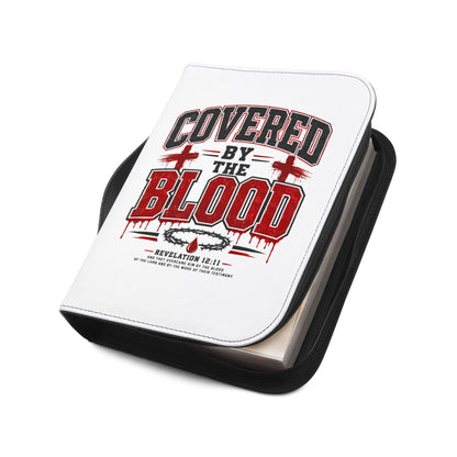 Covered by the Blood Bible Cover – Christian Zippered Bible Case with Cross Design