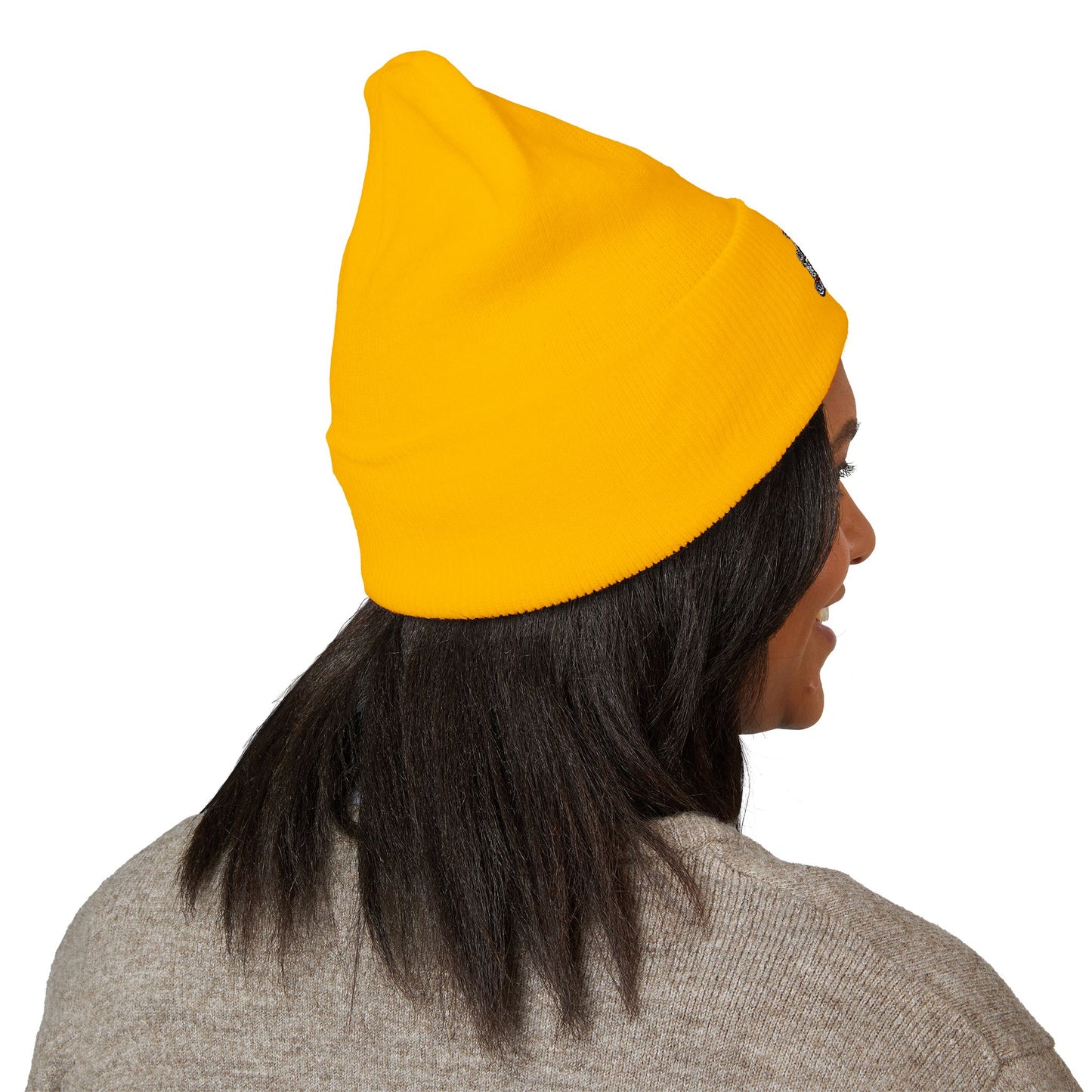 Embroidered 'Jesus' Crown Cuffed Beanie — Christian Faith Winter Hat
