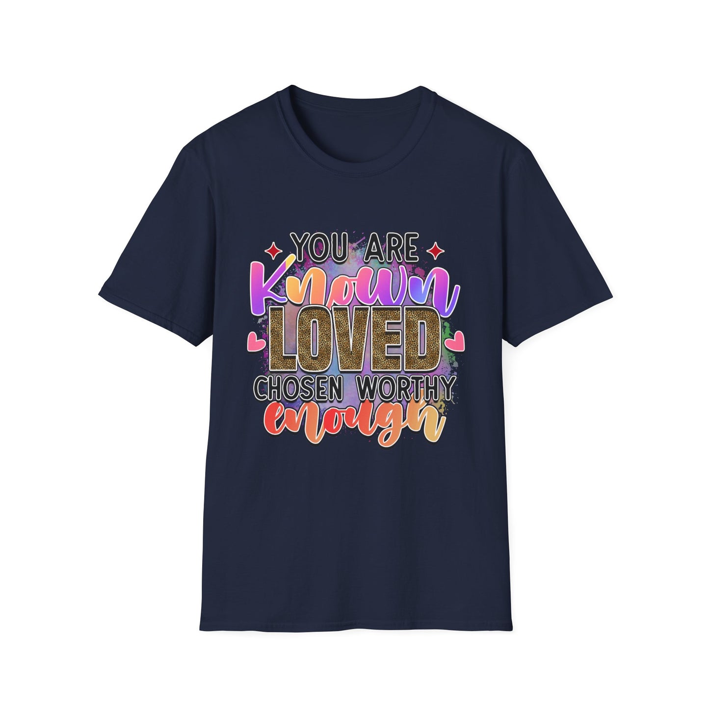 T-Shirt — “You Are Known Loved” Inspirational Graphic Tee