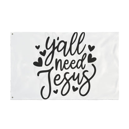 Garden Flag — “Y'all Need Jesus” Double-Sided Decorative Flag