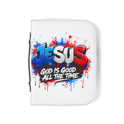 Bible Cover — Graffiti "JESUS: God Is Good All The Time" Zippered Bible Case