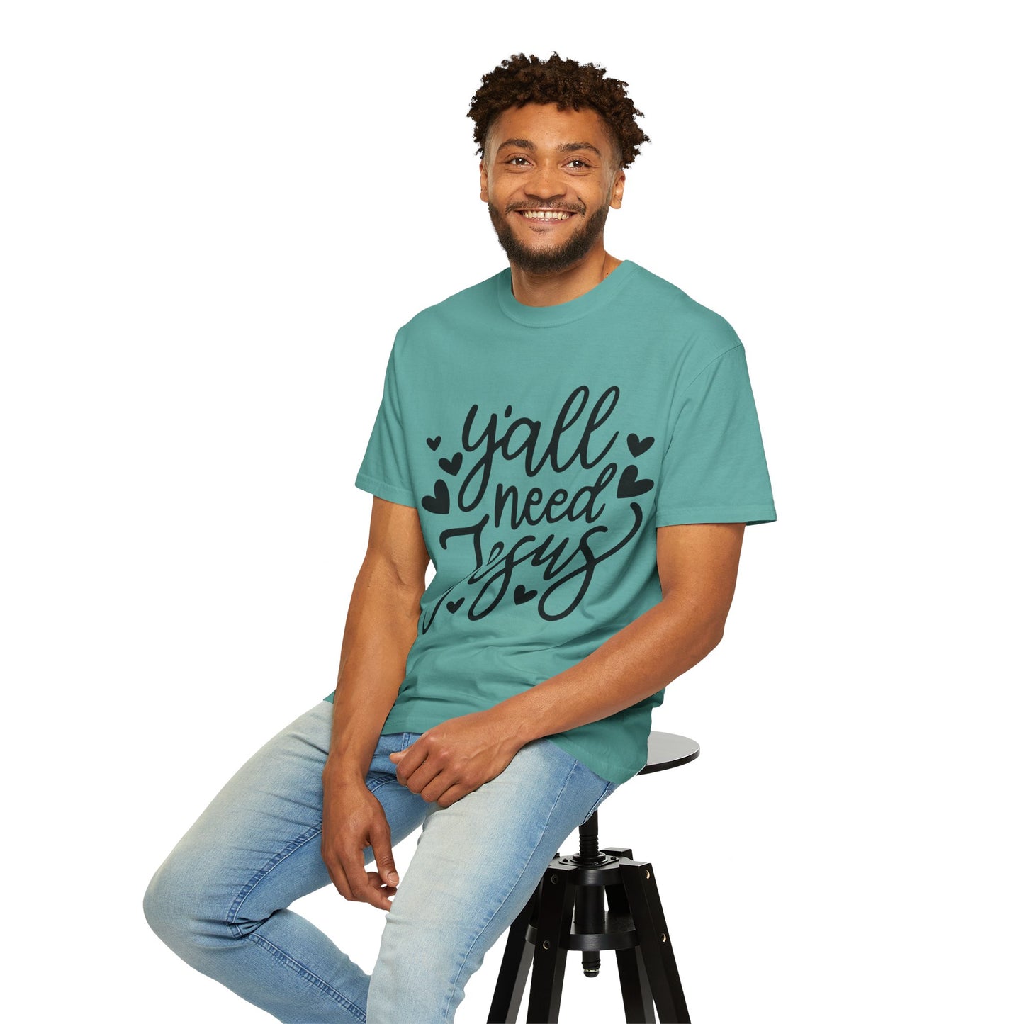 T-Shirt — "Y'all Need Jesus" Script Faith Tee