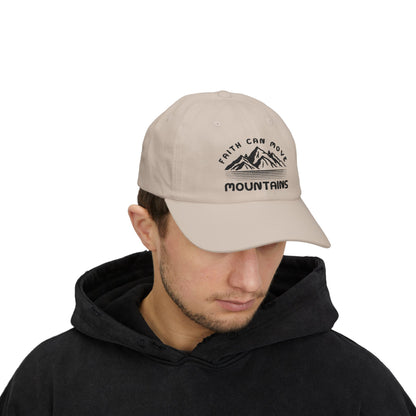Faith Can Move Mountains Dad Cap – Embroidered Mountain Prayer Hat