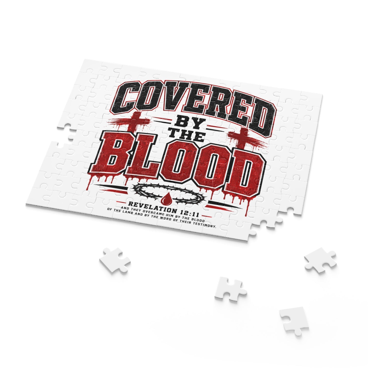 Covered by the Blood Puzzle — Christian Faith Jigsaw (120/252/500 pcs)