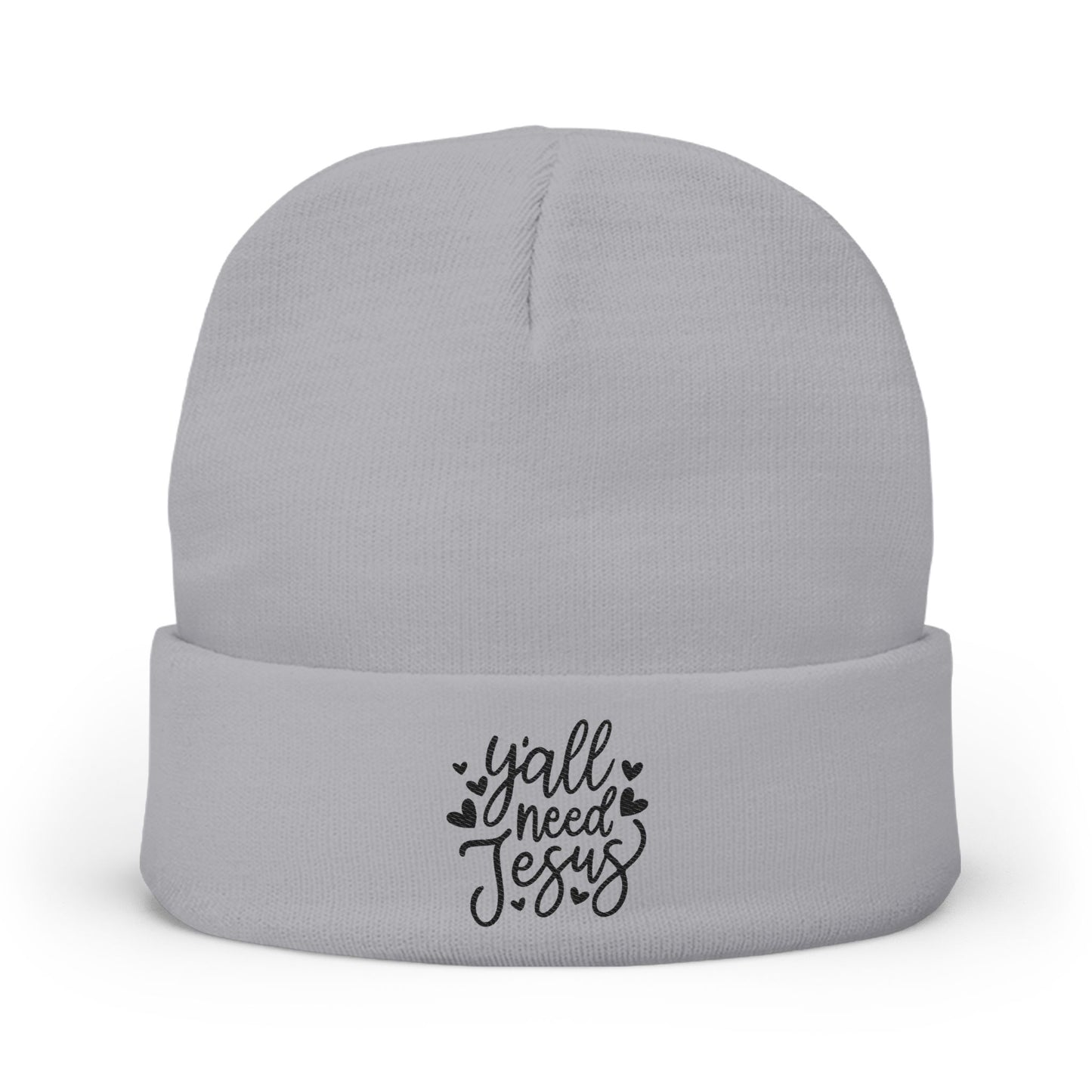 Embroidered 'God's Plan' Knit Beanie – Faith-Inspired Winter Hat