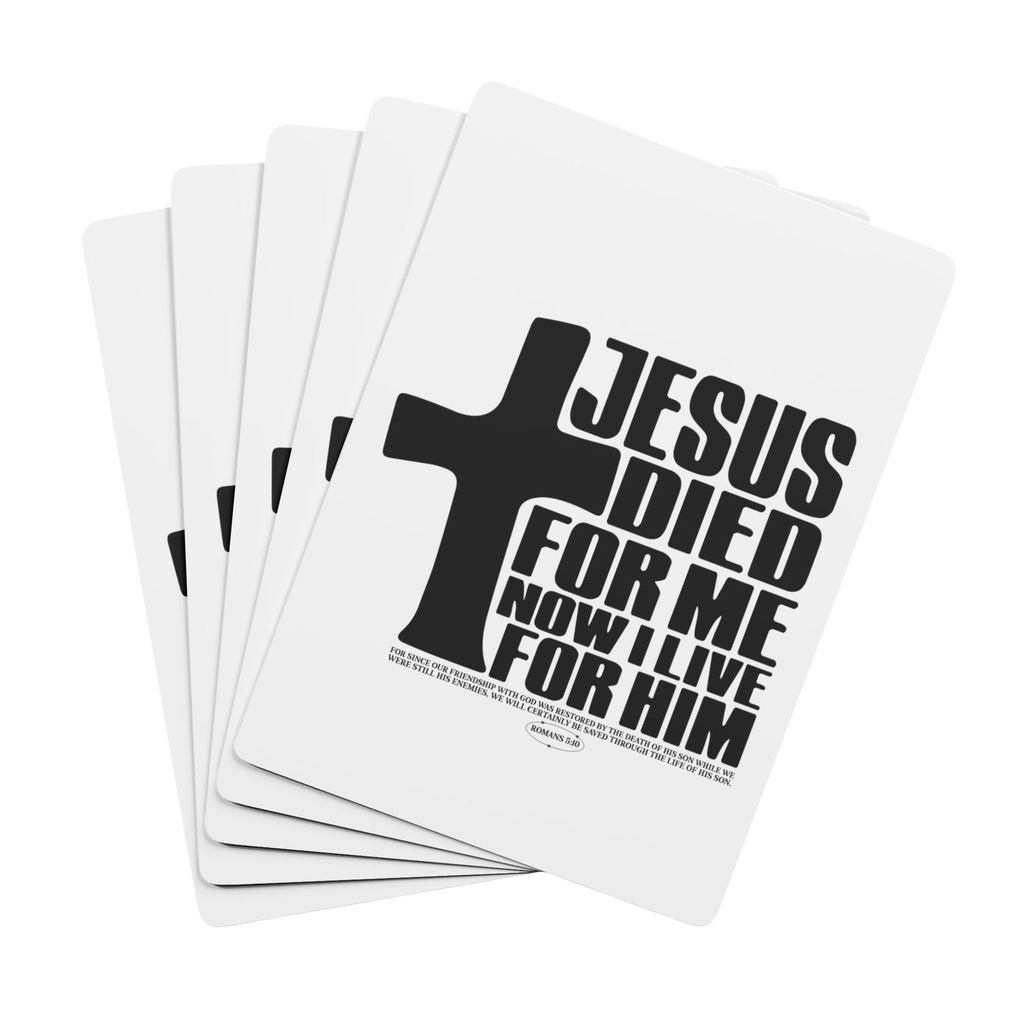 Christian Poker Playing Cards - "Jesus Died For Me" Inspirational Card Deck