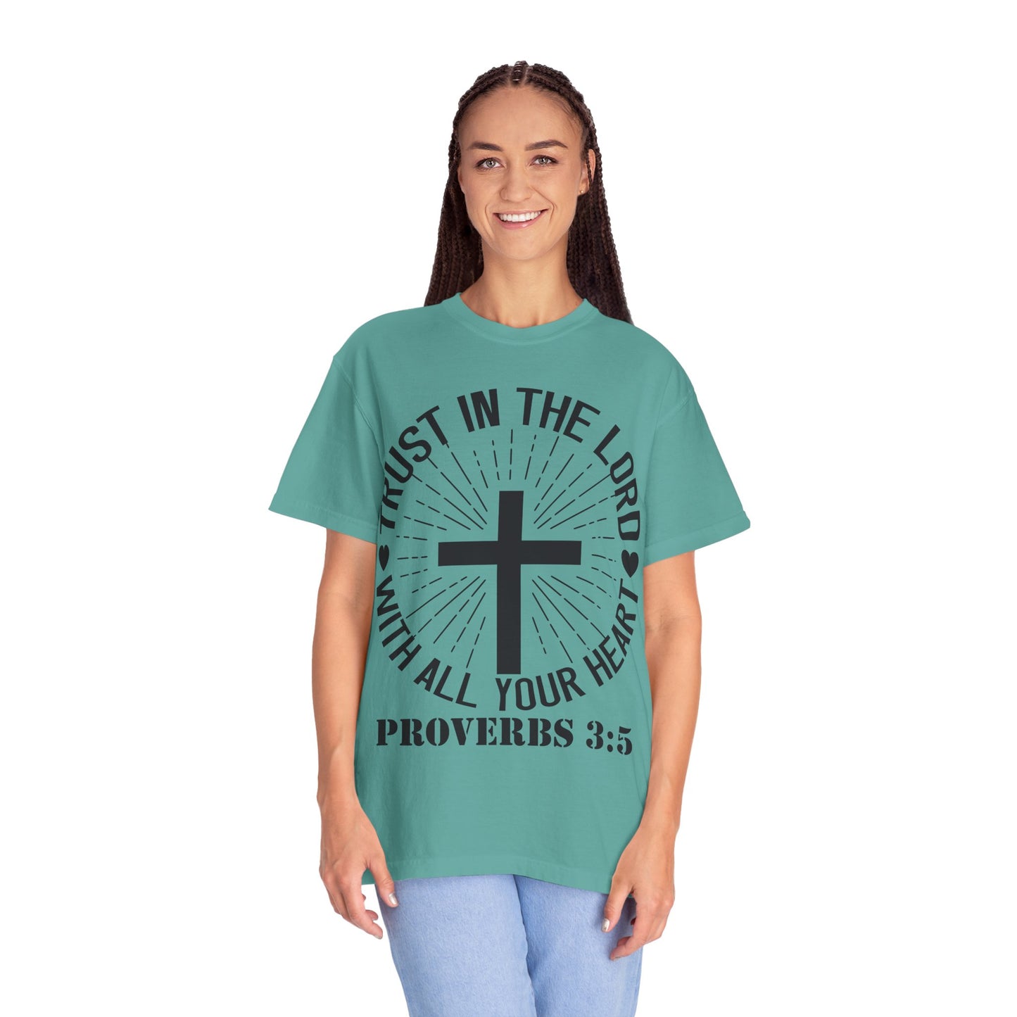 Christian T-Shirt — "Trust in the Lord with All Your Heart" Proverbs 3:5 Faith Tee