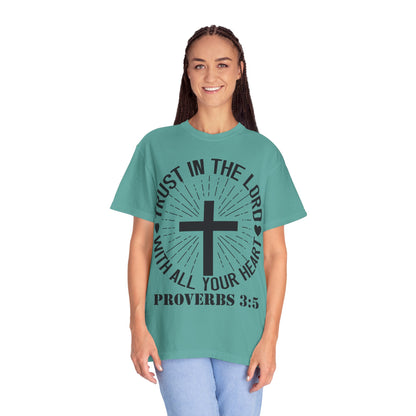 Christian T-Shirt — "Trust in the Lord with All Your Heart" Proverbs 3:5 Faith Tee