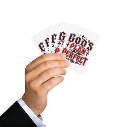 Christian Poker Playing Cards — "God's Plan is Perfect" Faith Deck