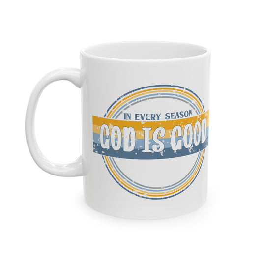 Ceramic Mug — 'Good Is' Vintage Badge Coffee Mug (11oz & 15oz)