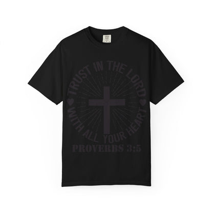 Christian T-Shirt — "Trust in the Lord with All Your Heart" Proverbs 3:5 Faith Tee
