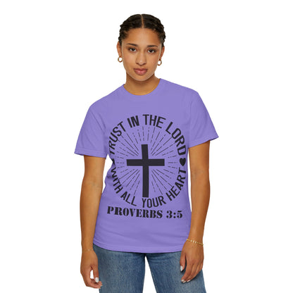 Christian T-Shirt — "Trust in the Lord with All Your Heart" Proverbs 3:5 Faith Tee