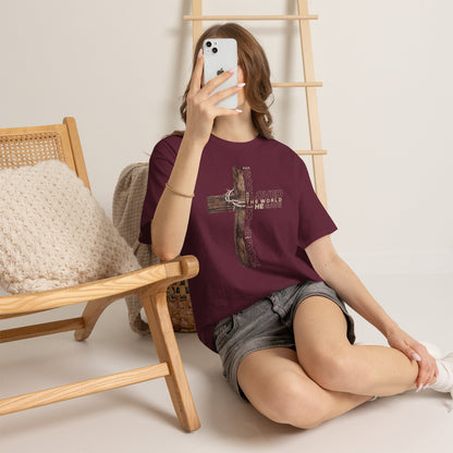 Christian Cross T‑Shirt — "For God Loved the World He Gave His Son" Inspirational Tee
