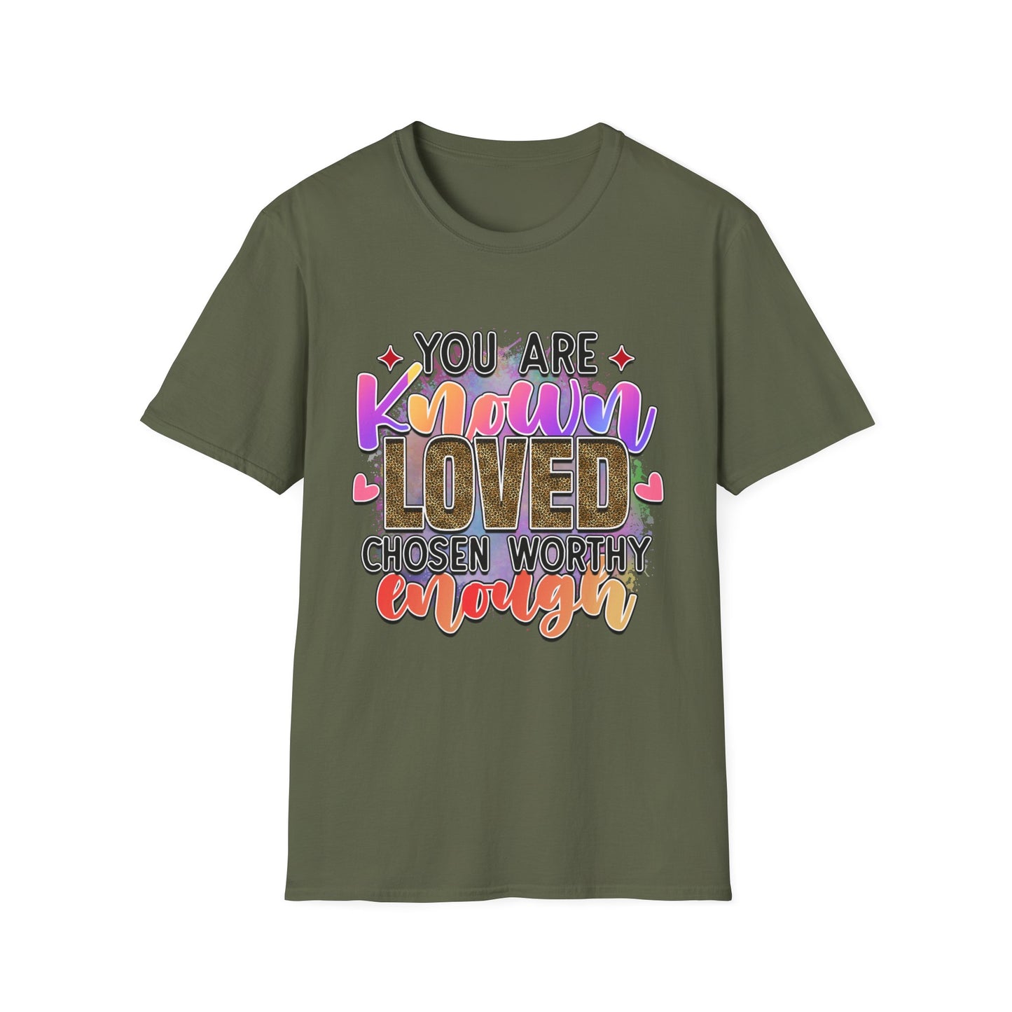 T-Shirt — “You Are Known Loved” Inspirational Graphic Tee