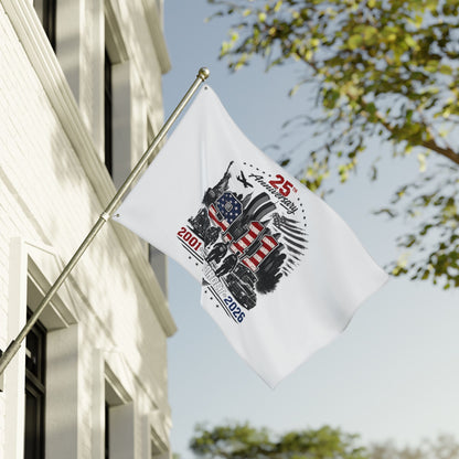 25th Anniversary 9/11 Memorial Flag - Double-Sided "Never Forget" Tribute (2001–2026)
