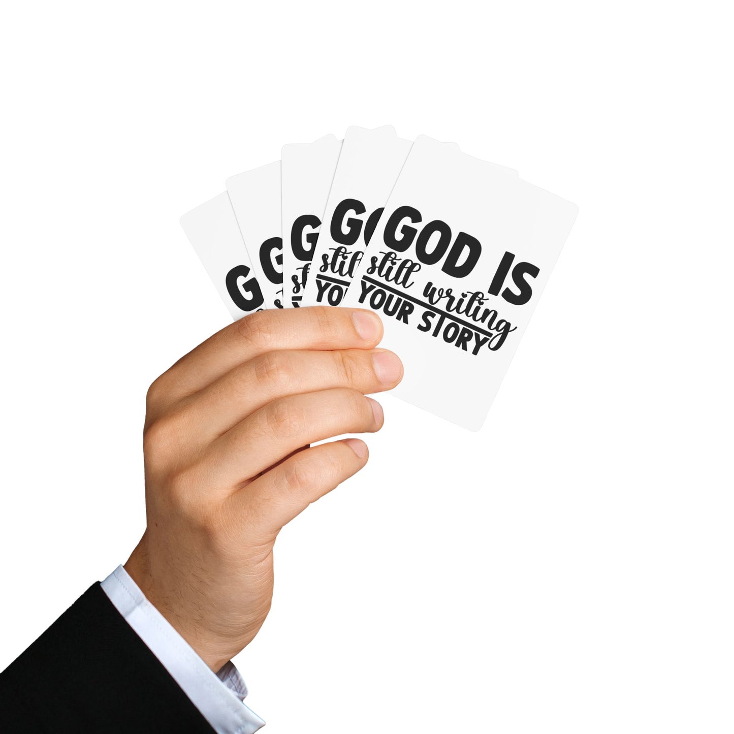 Inspirational 'God Is Still Writing Your Story' Poker Playing Cards