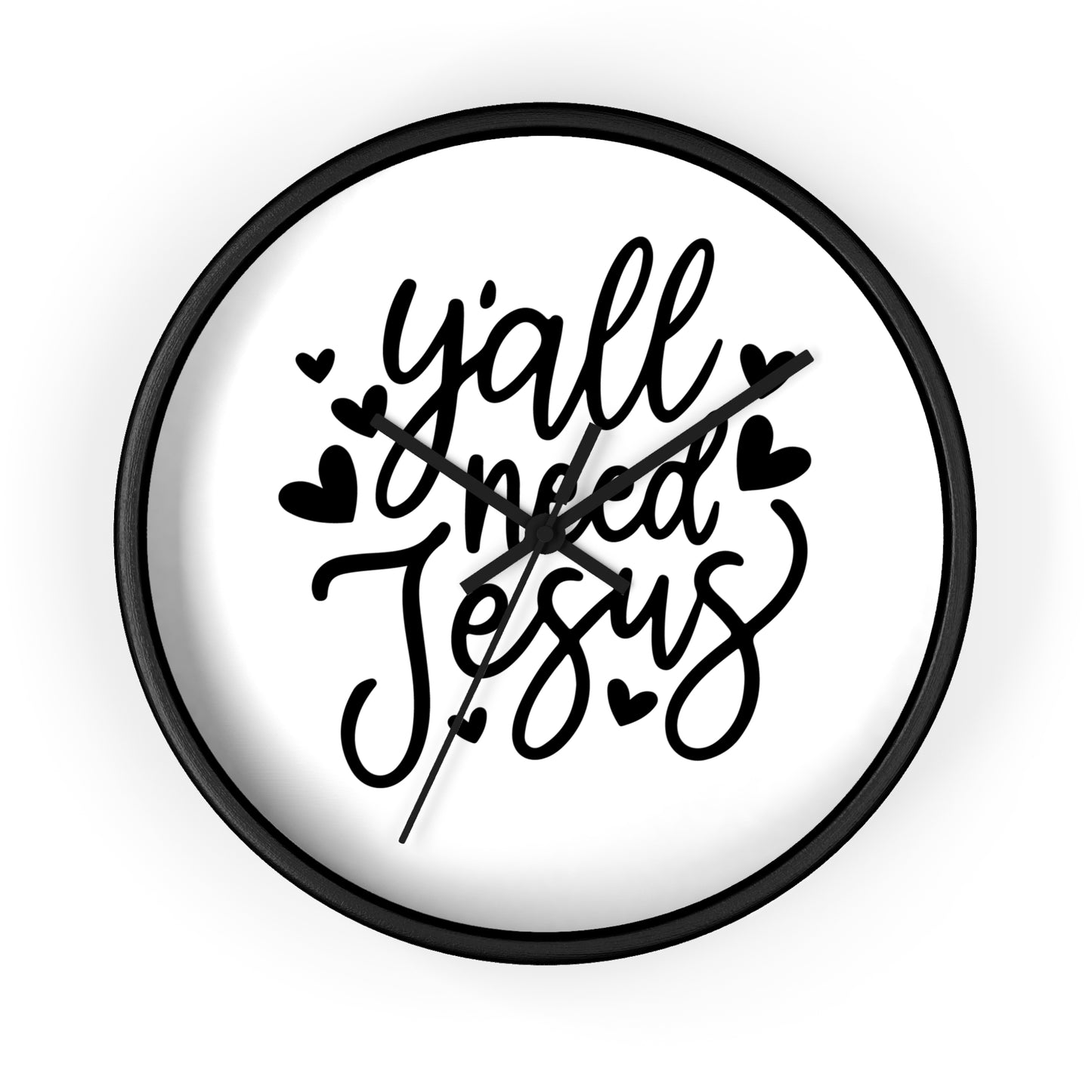 Y'all Need Jesus Wall Clock — Rustic Christian Home Decor