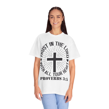 Christian T-Shirt — "Trust in the Lord with All Your Heart" Proverbs 3:5 Faith Tee