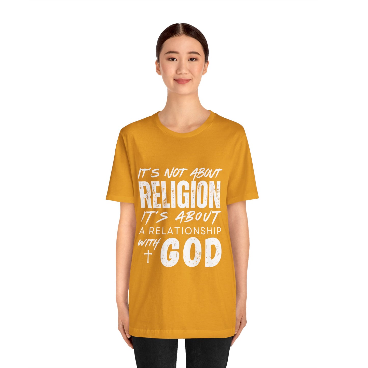 Christian Faith T-Shirt — "It’s Not About Religion, It’s About a Relationship with God"