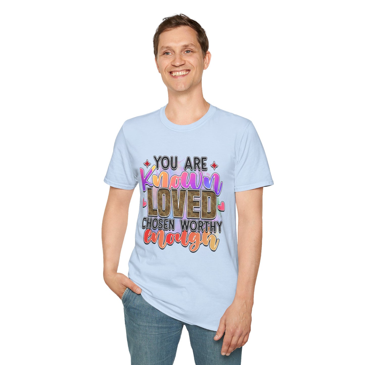 T-Shirt — “You Are Known Loved” Inspirational Graphic Tee