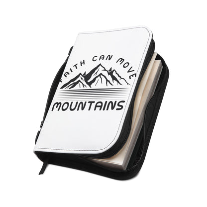 Bible Cover - "Faith Can Move Mountains" Mountain Design Zippered Bible Case