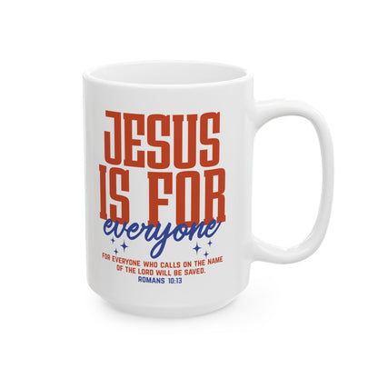 Ceramic Mug — "Jesus Is Lord" Retro Typography Coffee Mug (11oz/15oz)