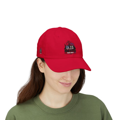 25th Anniversary Dad Cap — Retro Lighthouse & Harbor Embroidery