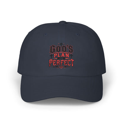 Religious Dad Cap - "God's Plan Is Perfect" Embroidered Baseball Hat