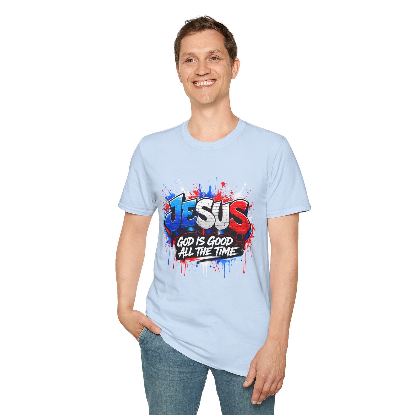 Jesus Graffiti T-Shirt — "God Is Good All The Time" Christian Tee