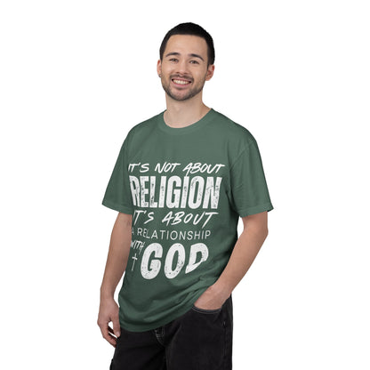 Christian T-Shirt — "It’s Not About Religion It’s About A Relationship With God"