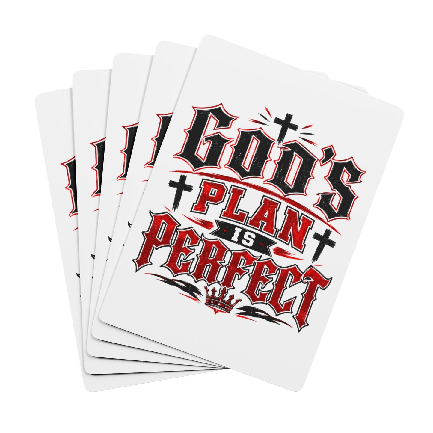 Christian Poker Playing Cards — "God's Plan is Perfect" Faith Deck