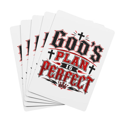 Christian Poker Playing Cards — "God's Plan is Perfect" Faith Deck