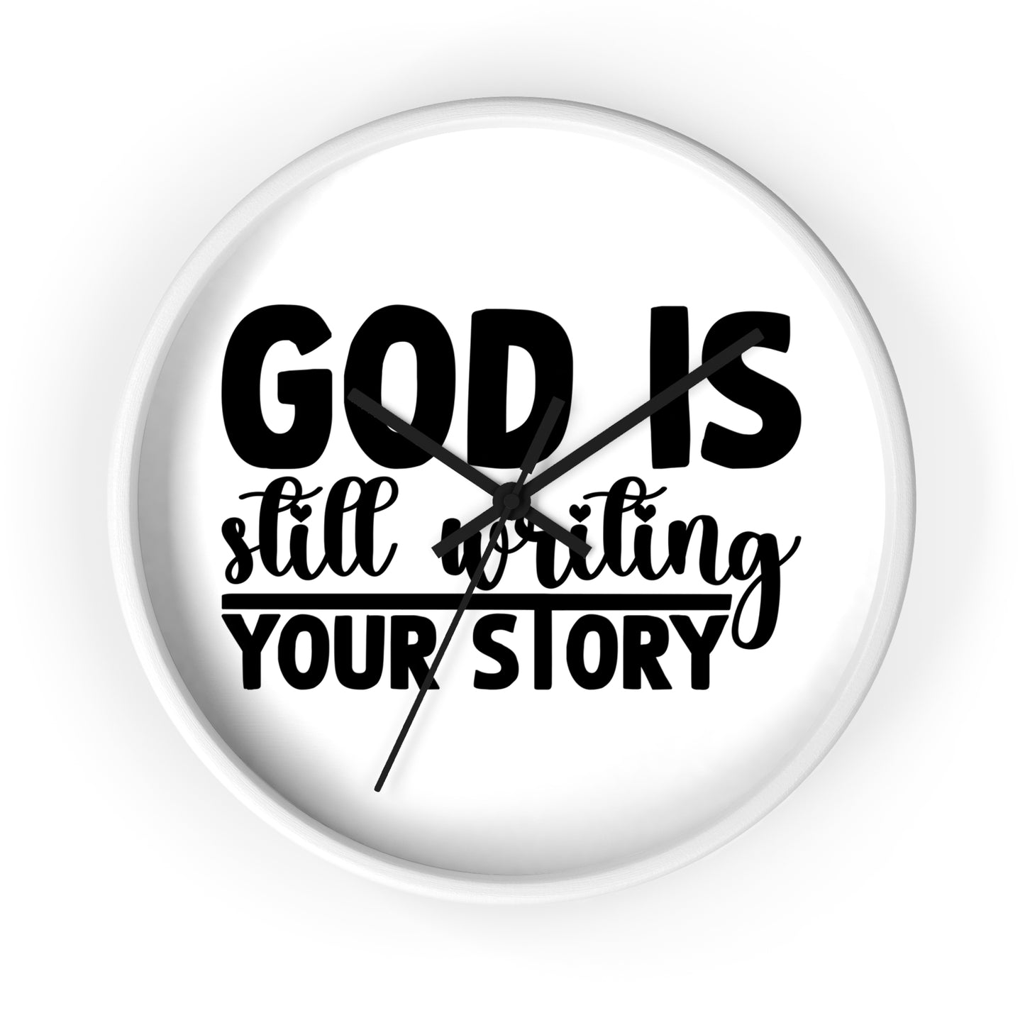 Inspirational Wall Clock — "God Is Still Writing Your Story" Christian Home Decor