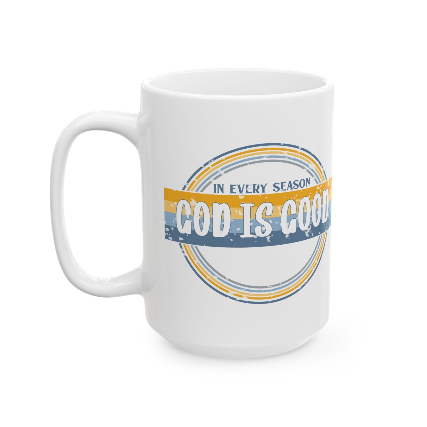 Ceramic Mug — 'Good Is' Vintage Badge Coffee Mug (11oz & 15oz)