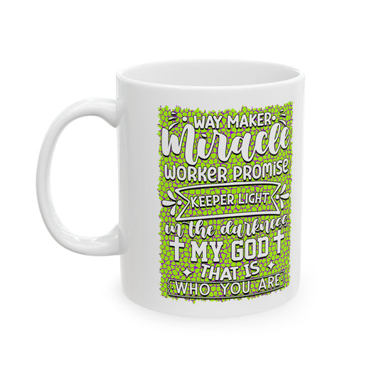 Inspirational Faith Mug — "With God All Things" Ceramic Coffee Cup (11oz & 15oz)