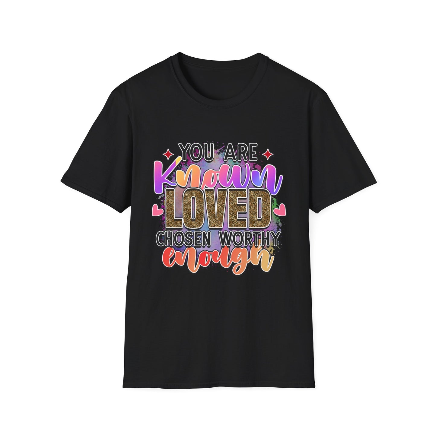 T-Shirt — “You Are Known Loved” Inspirational Graphic Tee