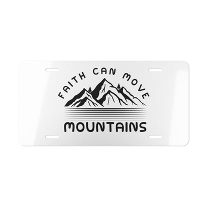 Faith Can Move Mountains Vanity License Plate