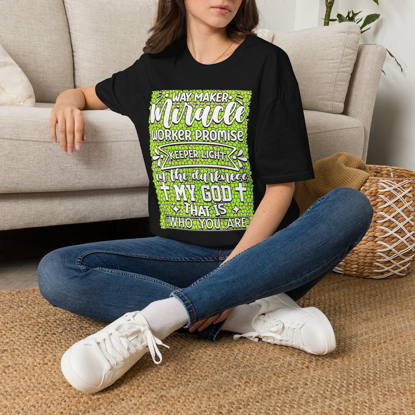Way Maker Miracle Christian T-Shirt — Faith Verse Tee (Keeper, Promise)