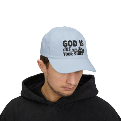 God Is Still Writing Your Story Dad Cap — Inspirational Christian Baseball Hat