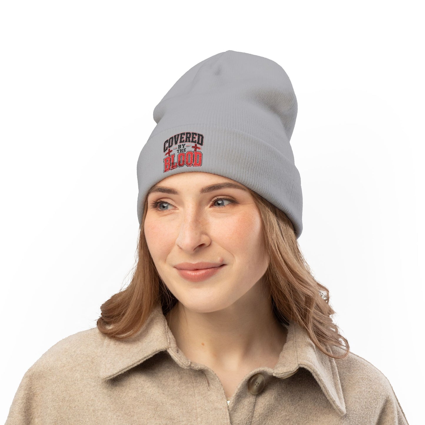 Covered by the Blood Embroidered Beanie