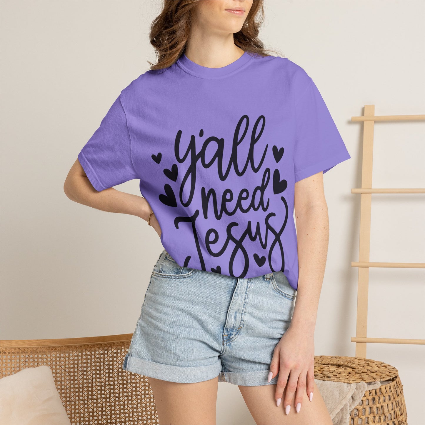 T-Shirt — "Y'all Need Jesus" Script Faith Tee