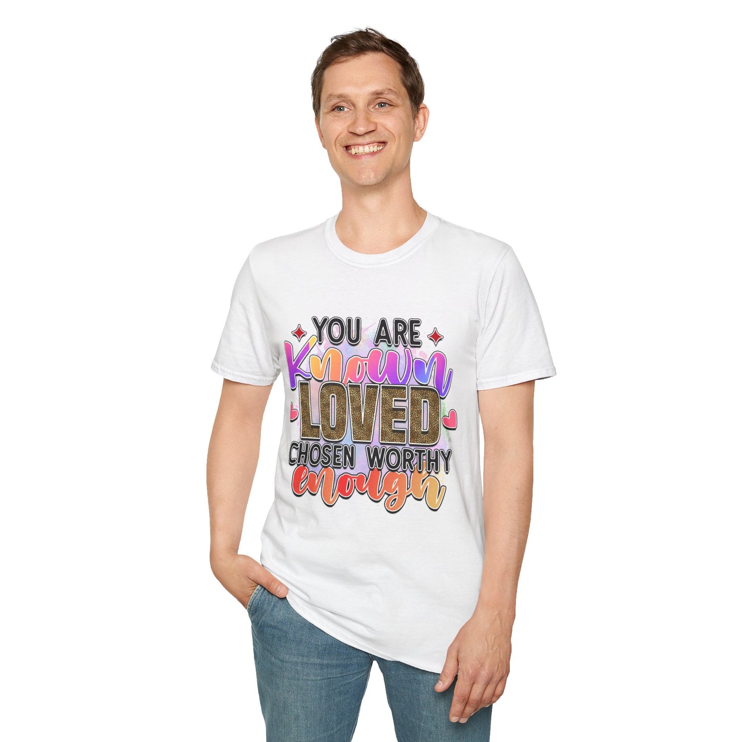 T-Shirt — “You Are Known Loved” Inspirational Graphic Tee