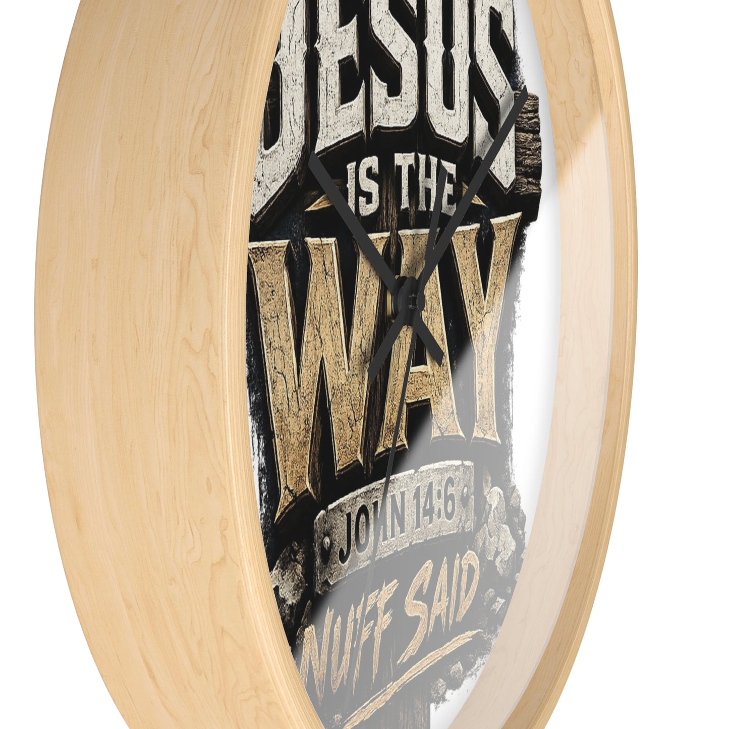 Jesus Is The Way Wall Clock — John 14:6 Inspirational Christian Home Decor
