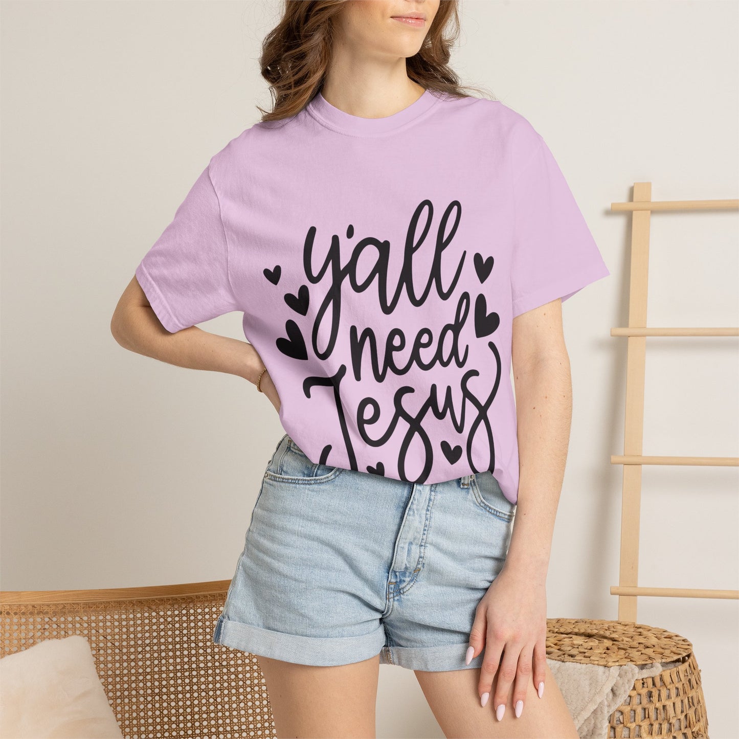 T-Shirt — "Y'all Need Jesus" Script Faith Tee