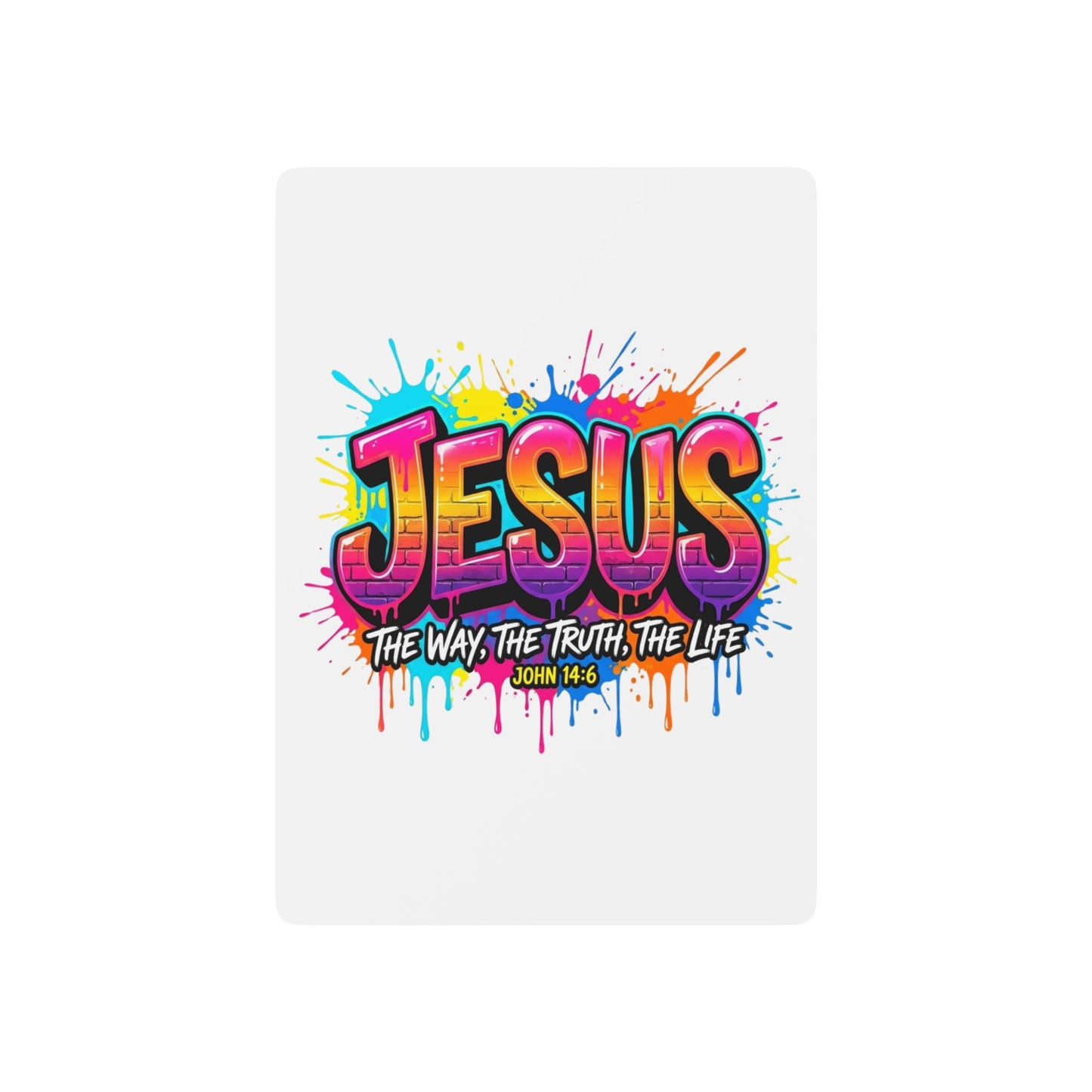 Jesus Graffiti Poker Playing Cards – Colorful Faith-Inspired Card Deck (John 14:6)