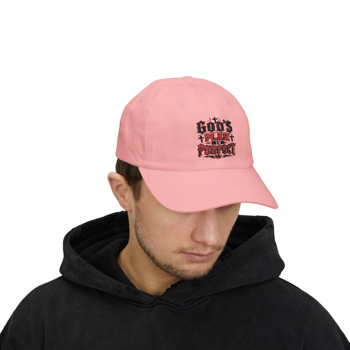 Religious Dad Cap - "God's Plan Is Perfect" Embroidered Baseball Hat