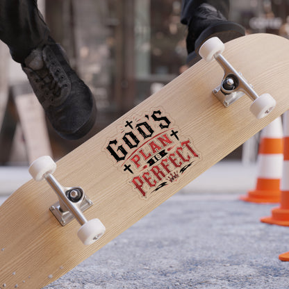 Sticker — "God's Plan Is Perfect" Die-Cut Outdoor Religious Sticker
