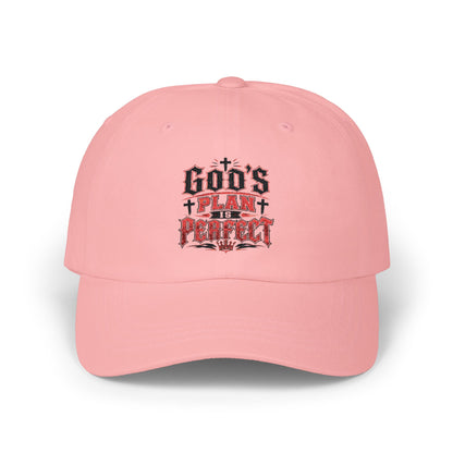 Religious Dad Cap - "God's Plan Is Perfect" Embroidered Baseball Hat