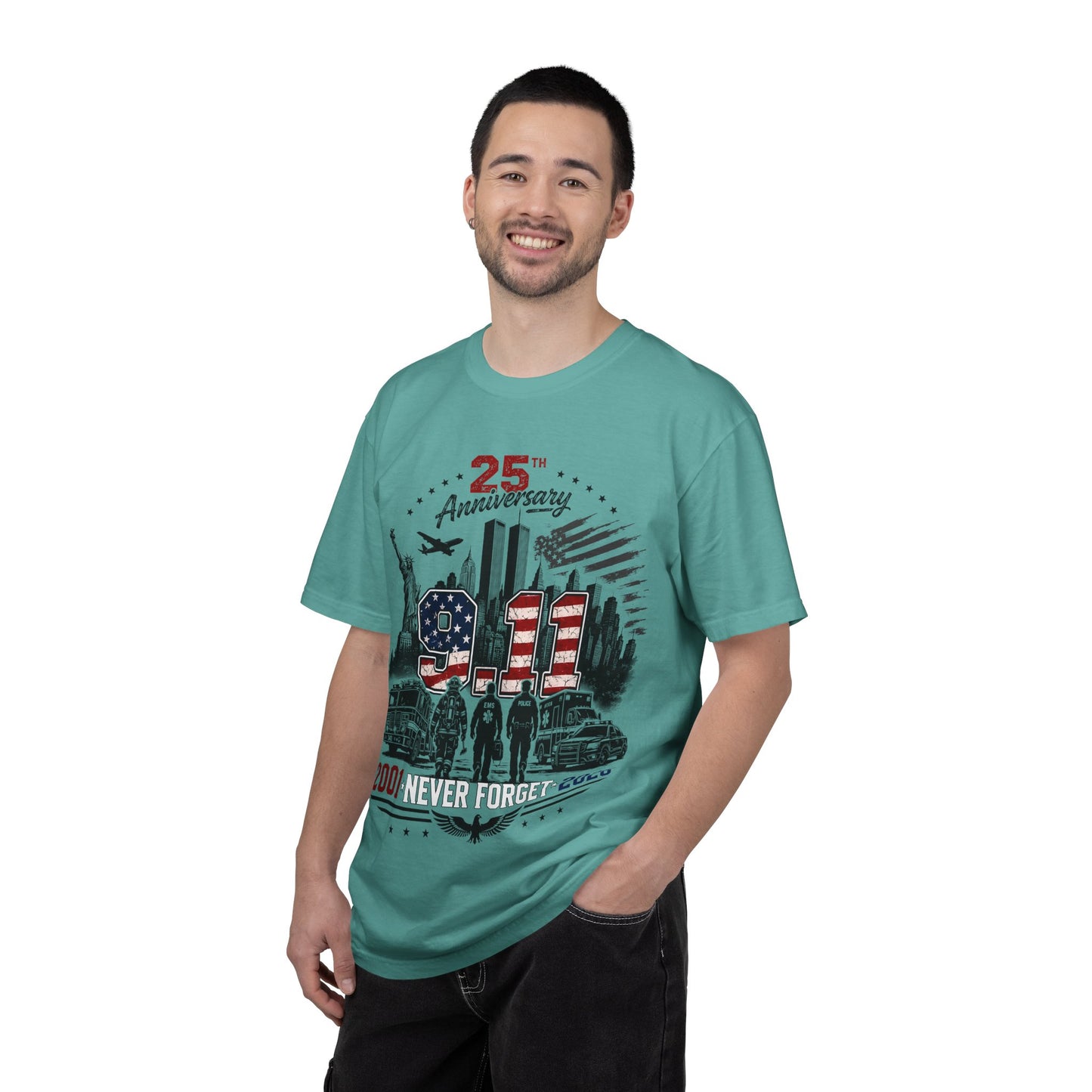 9/11 25th Anniversary T-Shirt — Never Forget 2001–2026 Memorial Tee
